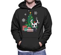 Cloud City 7 Hollow Knight Around The Christmas Tree Men's Hooded Sweatshirt Black