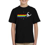 Cloud City 7 Hollow Knight Nyan Cat Kid's T-Shirt Black