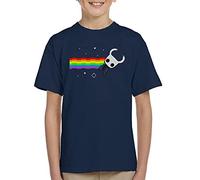 Cloud City 7 Hollow Knight Nyan Cat Kid's T-Shirt Navy Blue