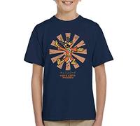 Cloud City 7 Hong Kong Phooey Retro Japanese Kid's T-Shirt Navy Blue