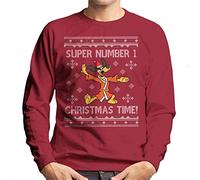 Cloud City 7 Hong Kong Phooey Super Number One Christmas Time Men's Sweatshirt Cherry Red
