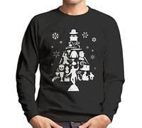Cloud City 7 Indiana Jones Christmas Tree Silhouette Men's Sweatshirt Black