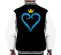 Cloud City 7 Kingdom Hearts Crown Heart Men's Varsity Jacket Black/White