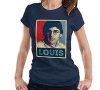 Cloud City 7 Louis Theroux Hope Poster Women's T-Shirt Navy Blue