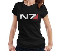Cloud City 7 Mass Effect N7 Armour Women's T-Shirt Black
