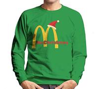 Cloud City 7 McChristmas Christmas McDonalds Logo Men's Sweatshirt Kelly Green