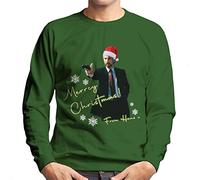 Cloud City 7 Merry Christmas from Hans Gruber Die Hard Men's Sweatshirt Bottle Green