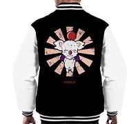 Cloud City 7 Moogle Retro Japanese Final Fantasy Men's Varsity Jacket Black/White