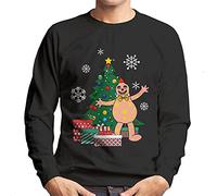 Cloud City 7 Mr Blobby Around The Christmas Tree Men's Sweatshirt Black