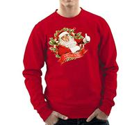 Cloud City 7 Nicolas Cage Christmas Jolly Old Saint Nic Men's Sweatshirt Red