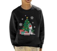 Cloud City 7 Pale King Around The Christmas Tree Hollow Knight Kid's Sweatshirt Black