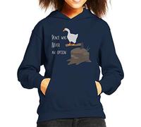 Cloud City 7 Peace was Never an Option Untitled Goose Game Kid's Hooded Sweatshirt