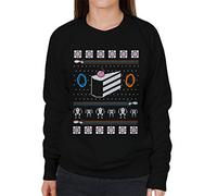 Cloud City 7 Portal The Christmas Cake is A Lie Knit Women's Sweatshirt