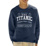 Cloud City 7 RMS Titanic Maiden Voyage Kid's Sweatshirt