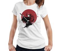 Cloud City 7 Rurouni Kenshin with Katana Women's T-Shirt White