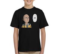 Cloud City 7 Saitama Ok Speech Bubble One Punch Man Kid's T-Shirt Black