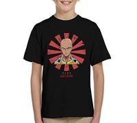 Cloud City 7 Saitama Retro Japanese One Punch Man Kid's T-Shirt Black