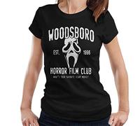 Cloud City 7 Scream Woodsboro Horror Film Club Women's T-Shirt Black