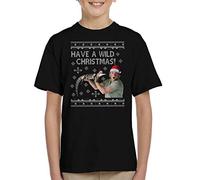 Cloud City 7 Steve Irwin Have A Wild Christmas Kid's T-Shirt Black