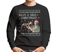 Cloud City 7 Steve Irwin Have A Wild Christmas Men's Sweatshirt Black