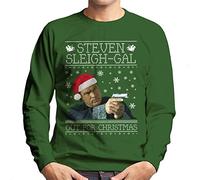 Cloud City 7 Steven Sleigh Gal Seagal Christmas Knit Men's Sweatshirt