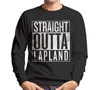 Cloud City 7 Straight Outta Lapland Hip Hop Christmas Men's Sweatshirt Black