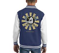 Cloud City 7 The Mighty Ducks Retro Japanese Kid's Varsity Jacket Navy/White