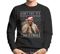 Cloud City 7 The Office UK David Brent Dont Cry Its Christmas Men's Sweatshirt Black