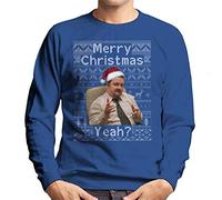 Cloud City 7 The Office UK David Brent Merry Christmas Yeah Men's Sweatshirt Royal Blue
