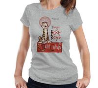 Cloud City 7 Tournee Du Tigre Raye Avec Le Petite Calvin and Hobbes Women's T-Shirt Heather Grey