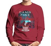 Cloud City 7 Twin Peaks A Damn Fine Christmas Men's Sweatshirt Cherry Red
