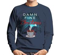 Cloud City 7 Twin Peaks A Damn Fine Christmas Men's Sweatshirt Navy Blue