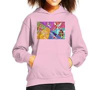 Cloud City 7 Winx Club All Winx Kid's Hooded Sweatshirt Light Pink