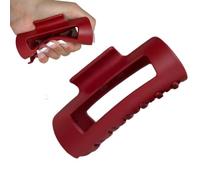 Cloud Clip, Lightweight Soft Hair flexible Claw Clip for Women, Portable Square Frosting Hair Soft Claw Clips, the cozy clips for Thick, Thin and Curly Hairs (Red)