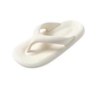 Cloud Comfy Flip Flops for Women Lightweight Thicken Sole Pillow Slippers Cozy EVA Cushioned Slippers Soft Foam Non-Slip Shower Bathroom Thong Sandals for Sea, Beach, Garden White