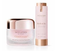 Cloud Cream Moisturiser & HydraGlo Serum Duo from Sculpted by Aimee - Hydrating, Non Comedogenic 50ml Moisturiser with Ceramide and 30ml Hydrating Face Serum