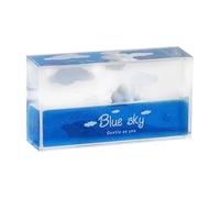 Cloud Decor - Acrylic Resin 3.82 Inches Liquid Quicksand Bottle | Motion Desk Decor | Calming Tabletop Display for Office Bedroom Cabinet Collectors Gift Idea