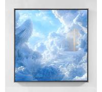 Cloud Diamond Art Kits for Adults, Diamond Painting Heaven Crystal Art Kits for Adults Kids 5D Square Full Drill Embroidery Paintings Crafts Pictures, Gifts for Women, Home Wall Decor 50x50cm a9-13ed