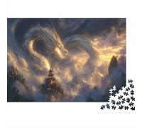 Cloud Dragon 1000 Piece Jigsaw Puzzle Paper Adult Misty Forest Jigsaw Puzzle for Adults Home Decor Relaxation Gift 70x50cm/1000pcs
