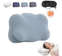 Cloud-Feel Sleep Pillow - Ergonomic Memory Foam Pillow with Adjustable Cervical Support; Designed for Side, Back, and Stomach Sleepers.