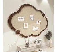 Cloud Felt Bulletin Board,Cute Boho Desk Accessories Decorative Felt Pin Board with Push Pins,DIY Photos Display Vision Board for Home Office School (Dark Camel,50×80cm)