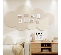 Cloud Felt Bulletin Board for Office School Home Decor,Decorative Large Cork Board Alternative,Self Adhesive Felt Pin Boards for Notice Memos Photos (Light Camel,30×60cm)