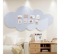 Cloud Felt Bulletin Board for Office School Home Decor,Decorative Large Cork Board Alternative,Self Adhesive Felt Pin Boards for Notice Memos Photos (Light Sky Blue,30×60cm)