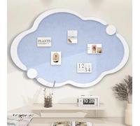 Cloud Felt Pin Board Corkboard Alternative,Self Adhesive Wall Decoration DIY Photos Display Wall Panel Vision Bulletin Board for Home School (Blue,50x80cm)