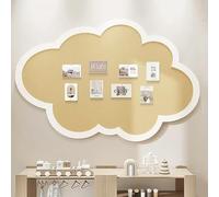 Cloud Felt Pin Board Self Adhesive Corkboard Alternative,Home Office Vision Bulletin Board DIY Wall Display Panel for Photos Memos Messages (60x100cm,Yellow)