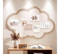 Cloud Felt Pin Board Self Adhesive Wall Bulletin Board No Damage Installation for Photos Notes Home Office(Size:19.7x31.5inch,Color:Camel)