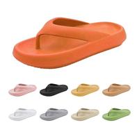 Cloud Flip Flops Pillow Slippers for Women Men Super Soft Slides Thong Sandals Cushion Beach Flip Flops Non Slip Bath Gym Beach House Sandals UK 6#1#_Orange