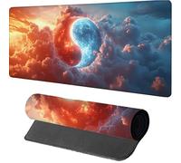 Cloud Gaming Mouse Mat 1600x800x3mm, Mouse Pad Large Tai Chi, Desk Mat with Stitched Edge, Mousepad with Non-Slip Rubber Base, Office Accessories, Keyboard Pad, for Gifts, Gaming, Desk Office, B-7303