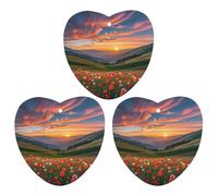 Cloud Garden at Sunset Car Air Freshener, 3 Pcs Love form Hanging Air Freshener Cards, Long Lasting Fragrance Scented Cards for Car, Home, Office Black-style