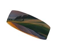 Cloud Garden at Sunset Headbands for Women & Men Sports Headband, Fits All Head Sizes, Ultra Absorbent & Non-Slip Sweatband for Running, Yoga, Gym